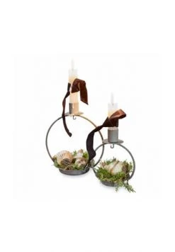 Auslauf ⌛ LOBERON Kerzenständer 2er Set Nirrat Grau ✔️