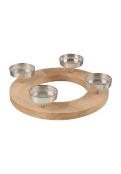 Angebote 👏 GALERIA Home Holzteelichthalter, Aluminium 😍