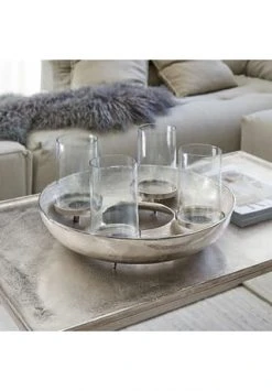 Coupon 🧨 LOBERON Kerzentablett Boulders Silber/ Klar ✔️ -dekoartikel Verkaufsladen unnamed file 1107