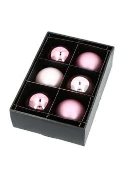 Blitzangebot ✨ GALERIA Home Weihnachtskugeln, Glas, 8 Cm, 6 Stück ROSE ✔️