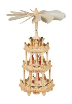 Am billigsten 🎁 GALERIA Home Holz-Pyramide, 6 Kerzenhalter BEIGE ❤️