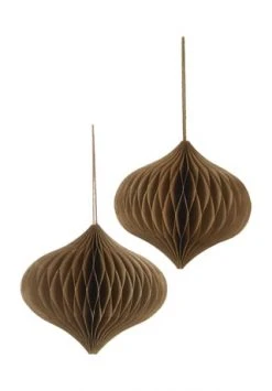 Budget ❤️ GALERIA Home Papierdekohänger "Wabenball", 2er-Set GOLD ❤️