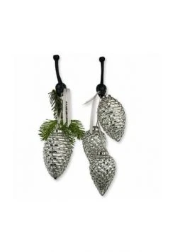 Aktion ✔️ LOBERON Weihnachtsschmuck 4er Set Lillias Silber Silber ⭐