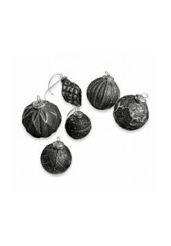Besorgen 🔥 LOBERON Weihnachtsschmuck 6er Set Villeurs Schwarz Schwarz ✔️