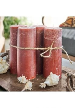 Billig ❤️ LOBERON Kerze 4er Set Homel Rostrot Rostrot ✨ -dekoartikel Verkaufsladen unnamed file 385