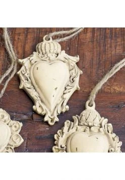 Auslauf 🎉 LOBERON Weihnachtsschmuck 4er Set Hearts Antikweiß Antikweiß ❤️ -dekoartikel Verkaufsladen unnamed file 431