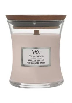Neu 😉 YANKEE CANDLE® WoodWick Duftkerze "Vanilla & Sea Salt", 85 G BEIGE ✔️