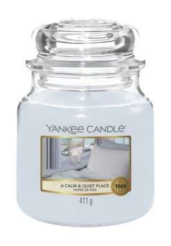 Blitzangebot ✨ YANKEE CANDLE® Duftkerze "Calm And Quit", 411 G Hellblau ❤️