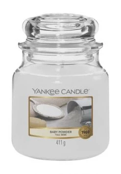 Bestpreis 👍 YANKEE CANDLE® Duftkerze "Baby Powder", Im Glas, 411 G WEISS ⭐
