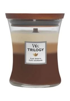 Budget ❤️ YANKEE CANDLE® WoodWick, Duftkerze Trilogy "Café Sweets", 275 G Braun 🛒