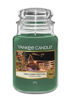Schlussverkauf ✔️ YANKEE CANDLE® Duftkerze "Tree Farm Festival", 623 G Grün 👍