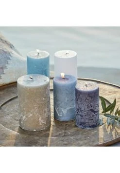 Auslauf 😀 LOBERON Kerze 5er Set Panagra Blau/grau Blau/grau 🌟 -dekoartikel Verkaufsladen unnamed file 713