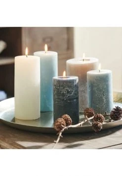 Auslauf 😀 LOBERON Kerze 5er Set Panagra Blau/grau Blau/grau 🌟 -dekoartikel Verkaufsladen unnamed file 714