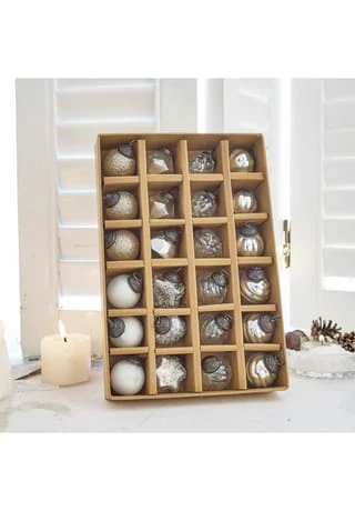 Schlussverkauf ✨ LOBERON Weihnachtsschmuck 24er Set Sanary Silber Silber 👏 2 Schlussverkauf ✨ LOBERON Weihnachtsschmuck 24er Set Sanary Silber Silber 👏 – Bild 2