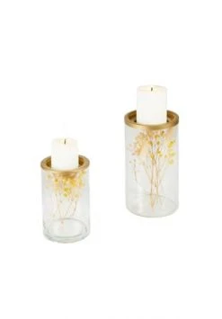 Auslauf ❤️ PURE DAY Kerzenhalter-Set, 2-tlg. Graminea ⌛