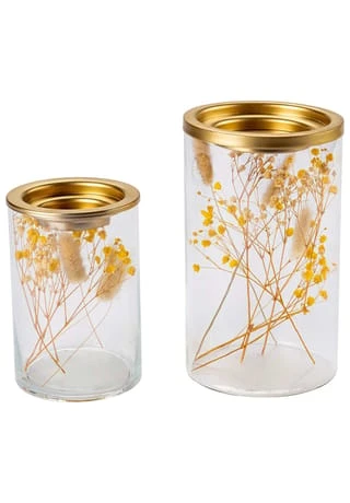 Auslauf ❤️ PURE DAY Kerzenhalter-Set, 2-tlg. Graminea ⌛ 2 Auslauf ❤️ PURE DAY Kerzenhalter-Set, 2-tlg. Graminea ⌛ – Bild 2