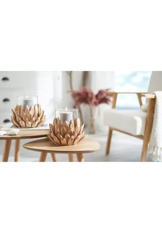 Schlussverkauf ✨ PURE DAY Windlicht-Set, 2-tlg. Lotusblüten 🎉 2 Schlussverkauf ✨ PURE DAY Windlicht-Set, 2-tlg. Lotusblüten 🎉 – Bild 2