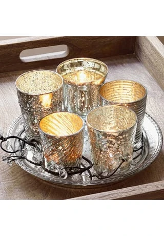 Bestes Angebot 😍 LOBERON Tablett Mit Teelichtern Tilli Antiksilber ⌛ 2 Bestes Angebot 😍 LOBERON Tablett Mit Teelichtern Tilli Antiksilber ⌛ – Bild 2