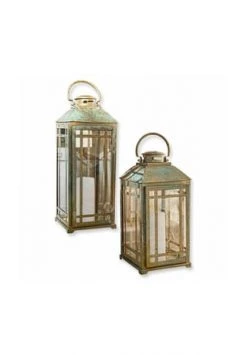 Rabatt 🧨 LOBERON Laterne 2er Set Chasse Antikbraun ⭐