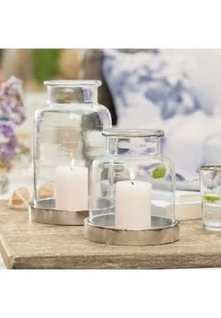 Bestes Angebot 👏 LOBERON Windlicht 2er Set Emphoria Klar/silber ❤️ -dekoartikel Verkaufsladen unnamed file 953