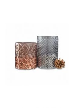 Blitzangebot 😍 LOBERON Windlicht 2er Set Gard Grau/orange 🤩