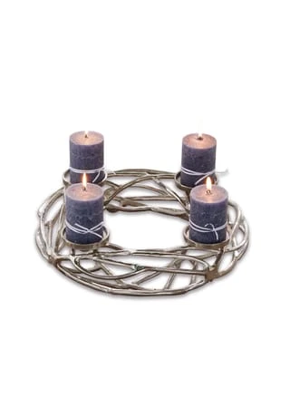 Auslauf ❤️ LOBERON Kerzenkranz Coldfield Silber 😉 1 Auslauf ❤️ LOBERON Kerzenkranz Coldfield Silber 😉